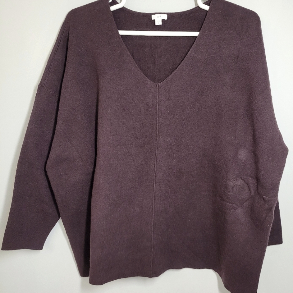 j Jill V-Neck Purple Sweater 3X